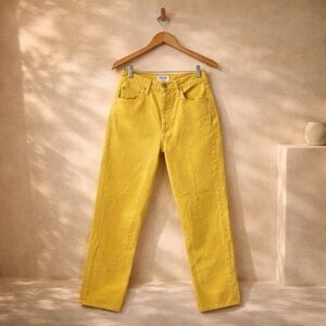 AGOLDE Los Angeles Yellow Button Fly Straight Jeans Size 25